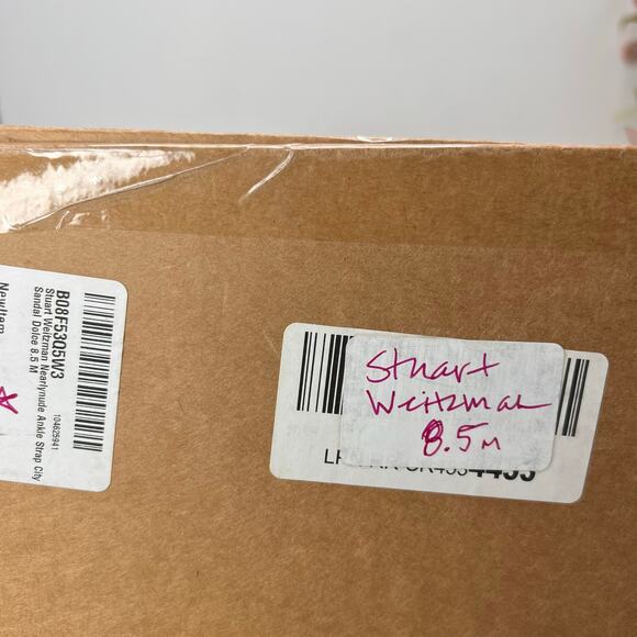 Stuart Weitzman NearlyNude Ankle Strap City Sandal in Dolce Women's 8.5 NWOB - Picture 11 of 11